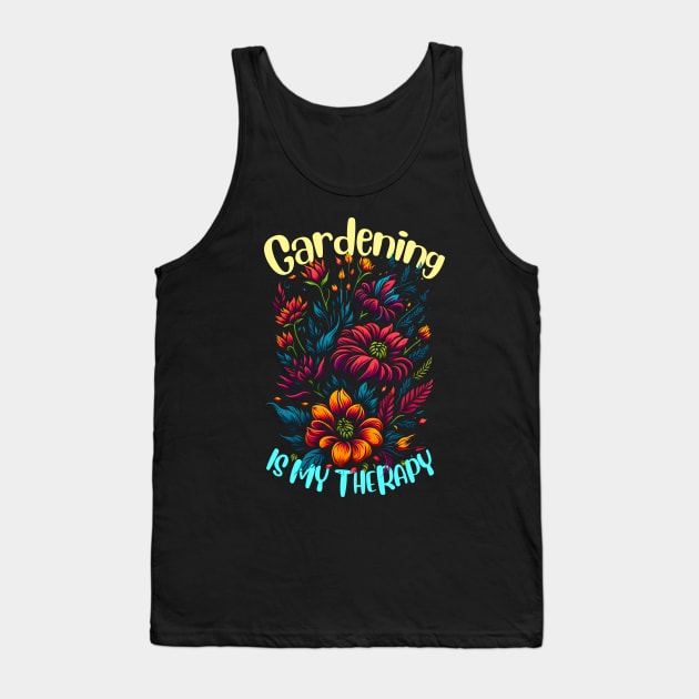 Gardening is my therapy Tank Top by T-shirt US